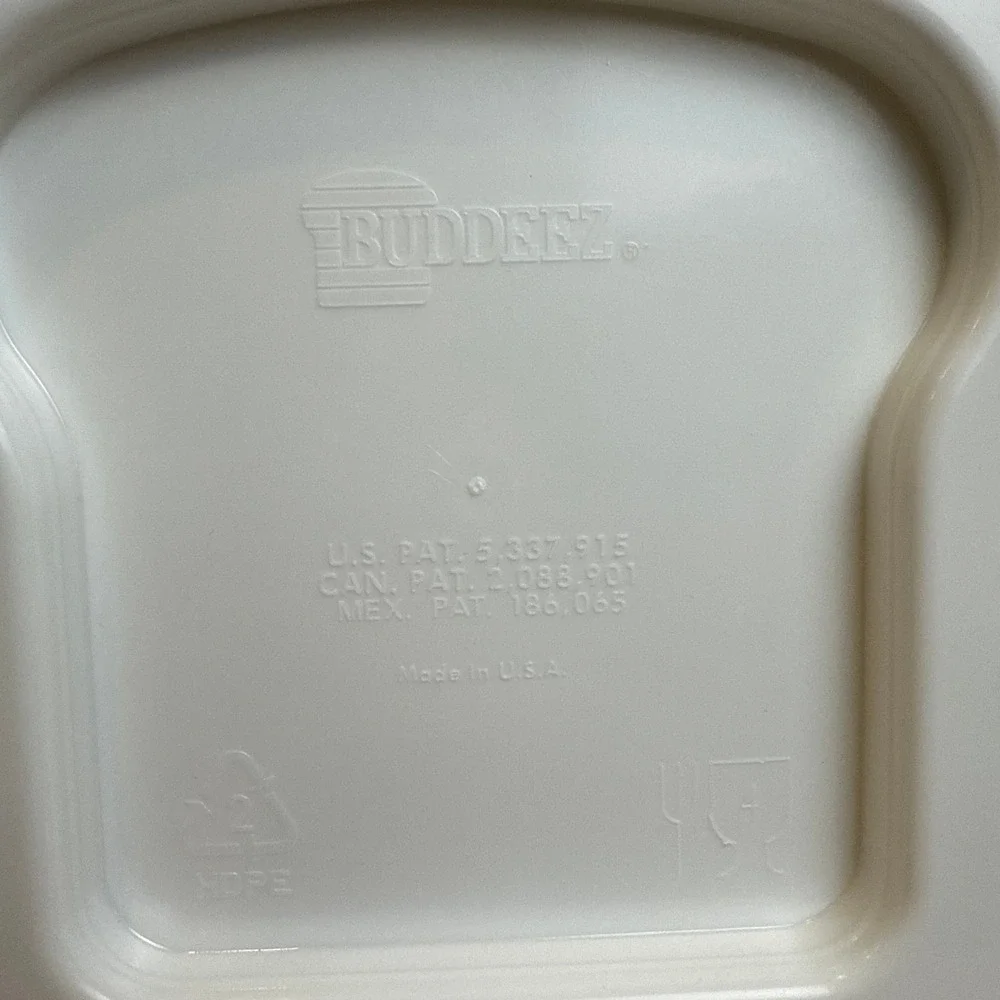 Vintage Buddeez Sandwich Bread Buddy Dispenser Clear Plastic Bread Box Container